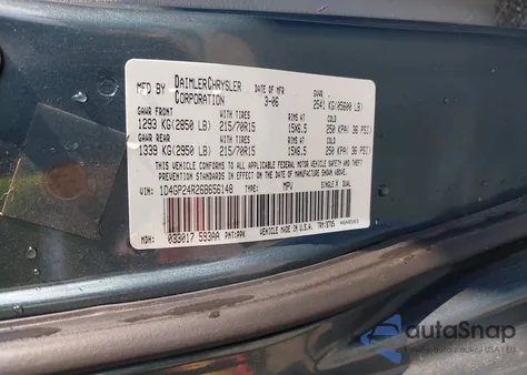 2006 Dodge Grand Caravan Se from USA, damaged, VIN 1D4GP24R26B656148